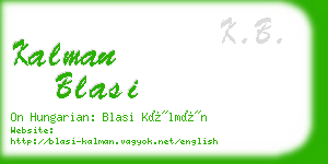 kalman blasi business card